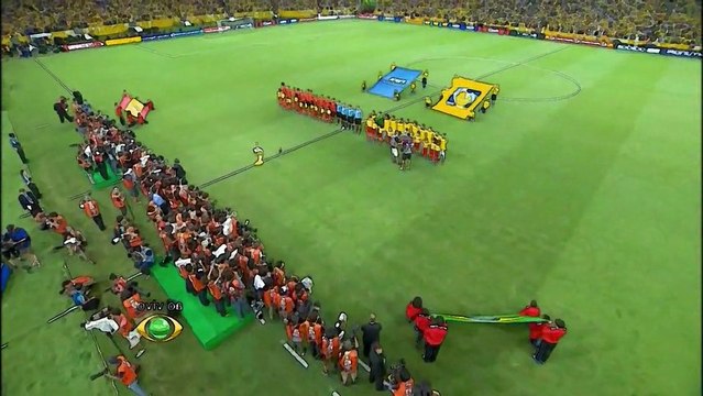 Himnos nacionales de España y Brasil en la final de la Confederaciones 2013