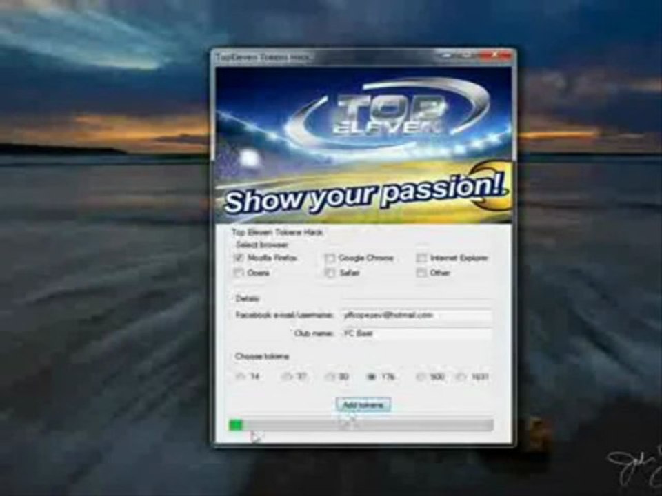 Latest Top Eleven Token Hack tool 2013  July 2013