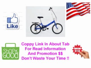 [CHEAP PRICE] Verso Cologne 7-Speed Aluminum Folding Bike, 20-Inch, Blue [USA SALE]