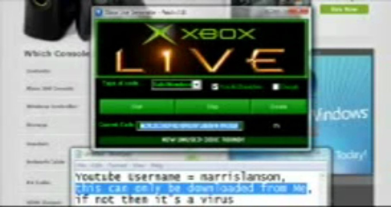 xbox live code generator Free Download