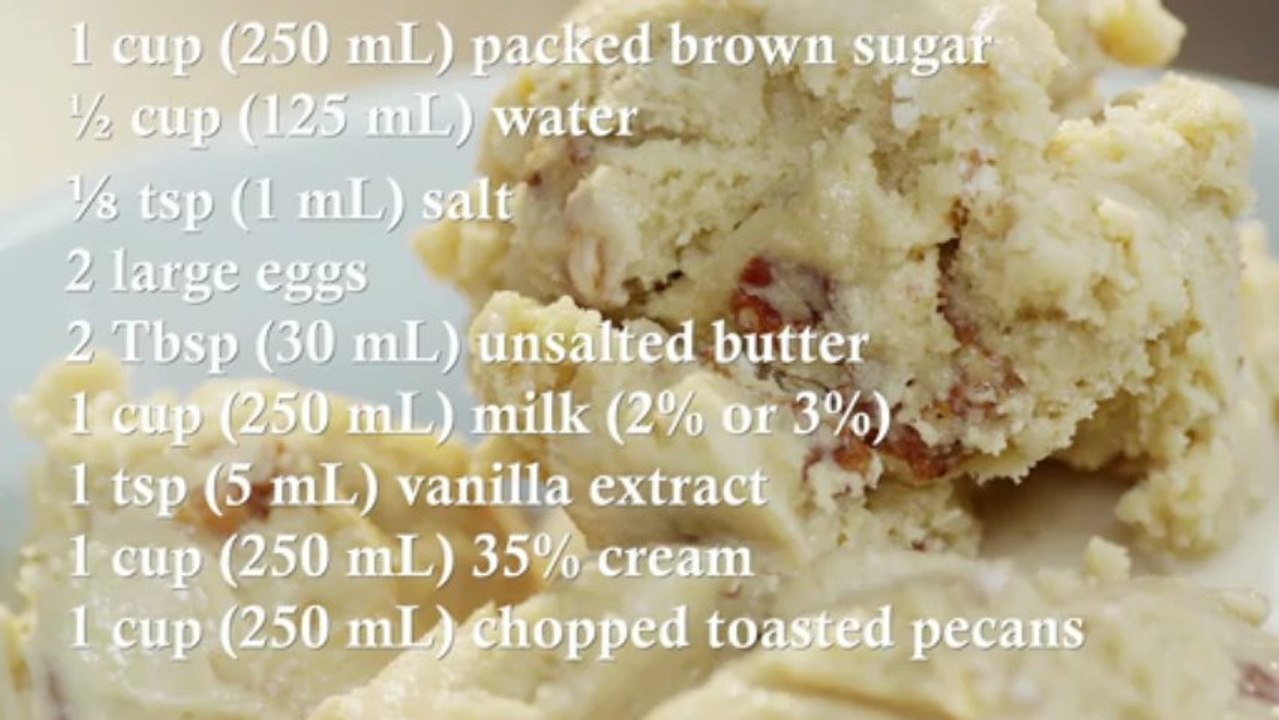 BUTTER PECAN ICE CREAM Recipe