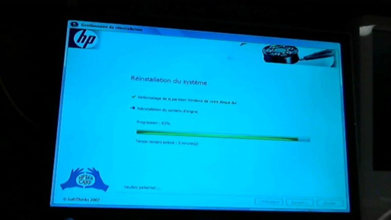HP6035fr installation systeme 1