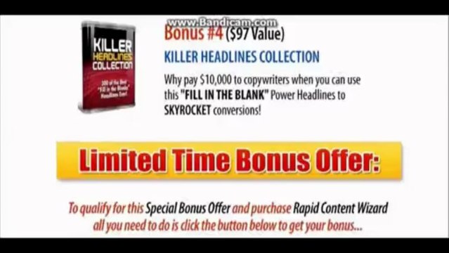 RapidContentWizard Bonuses Package Offer | content creation jobs