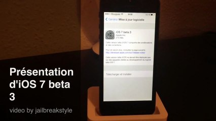 Présentation d'iOS 7 beta 3