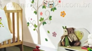 Decoração de quarto de bebê – Adesivos Corujinhas 1 (Árvore)