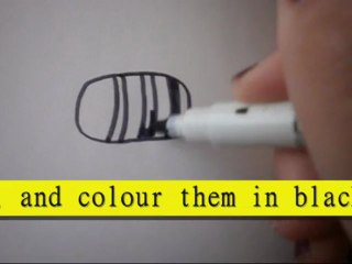 How to Draw a Cartoon Bee - Step by Step