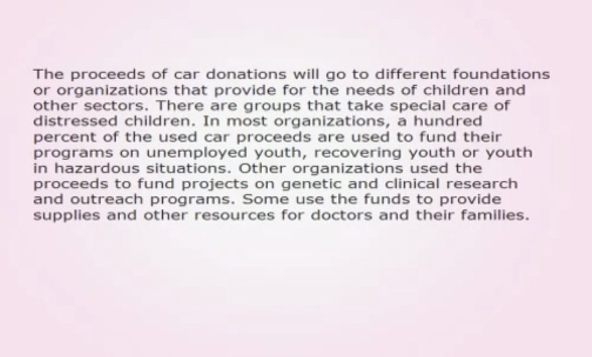 others first: Walkthrough The  Benefits Of Donating Your Used Vehicles
