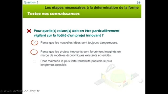 P6 : Choix de la forme juridique - M61 : Étapes nécessaires à la détermination de la forme