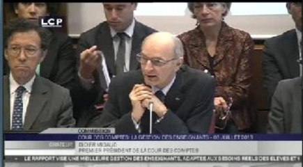 Travaux en commission : Cour des Comptes : discussion sur la gestion des enseignants