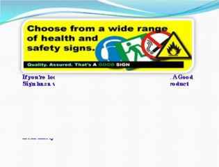 Safety signs