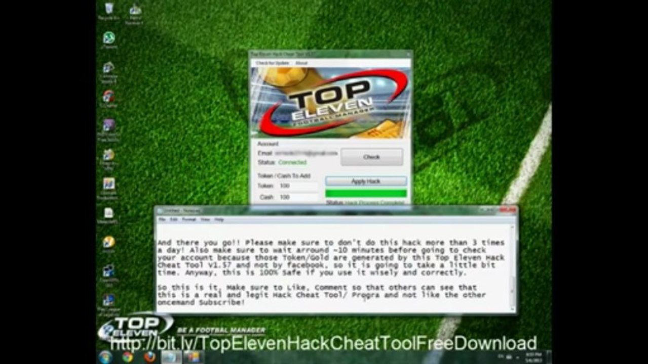Top Eleven Hack Cheat Tool V1.58 Free Download 2013
