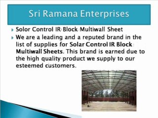 Lexan Thermoclick Multiwall Sheet in Chennai