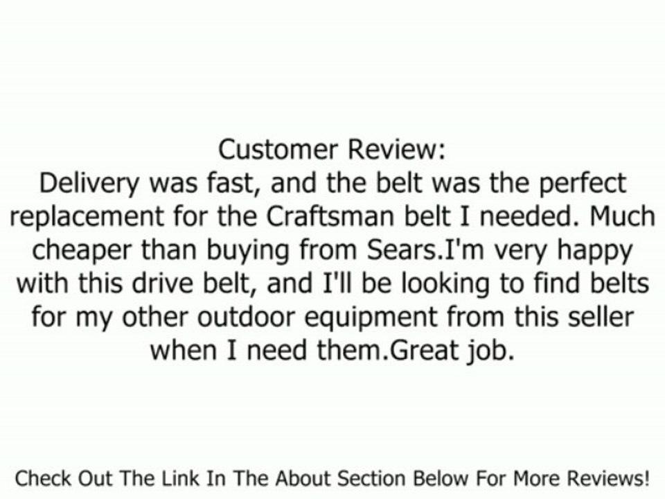 9180R Replacement belt made with Kevlar. For Craftsman, Poulan, Husqvanra, Wizard, more. Review