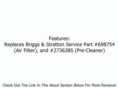 Briggs & Stratton Premium Air Filter Cartridge 12-28 HP Intek V-Twin Engines 5069H Review