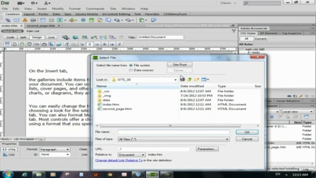 Dreamweaver CS6 Tutorials Urdu Hindi 27