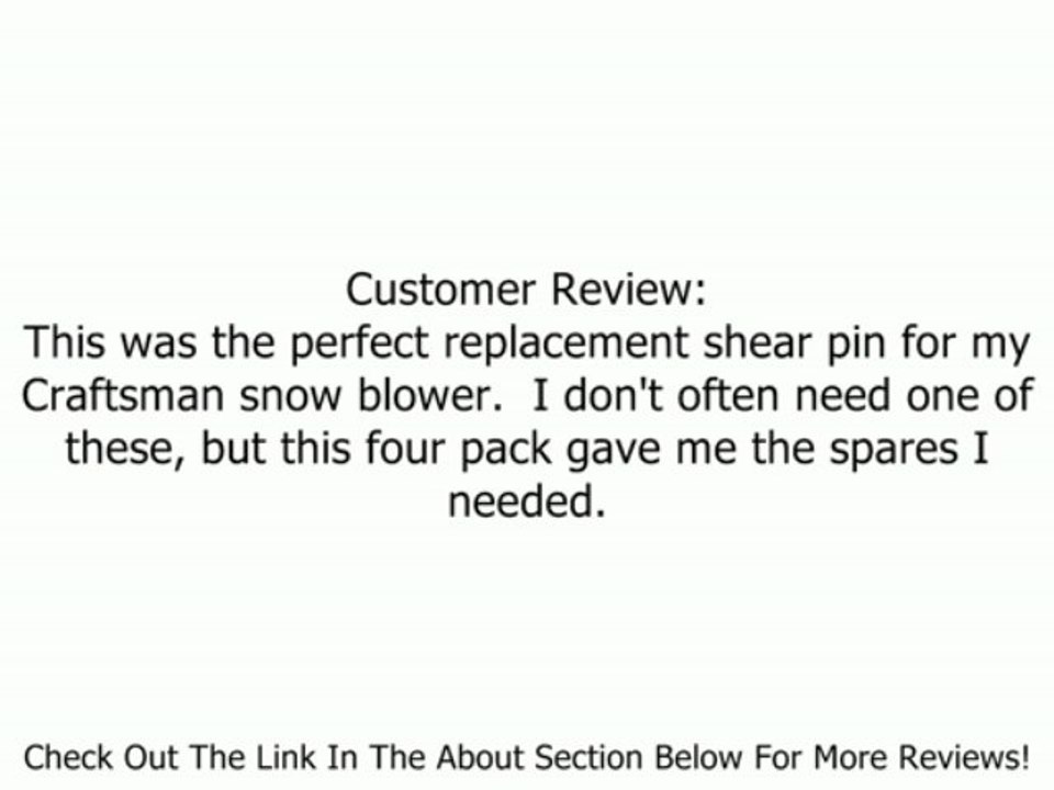 OEM-738-04124 MTD Snow Thrower Shear Pin Replaces 738-04124 2005 & After Review