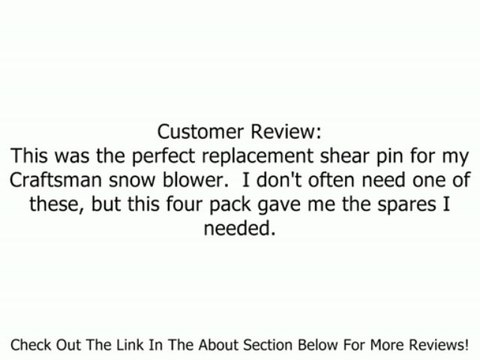OEM-738-04124 MTD Snow Thrower Shear Pin Replaces 738-04124 2005 & After Review