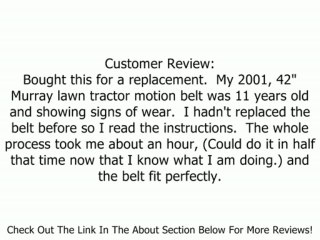 Murray 37x106MA V-Belt for Lawn Mowers Review