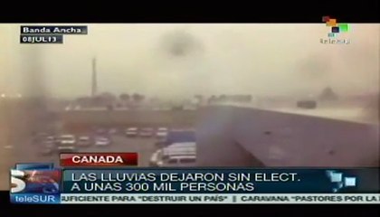 Fuertes lluvias dejan a 300 mil sin electricidad en Canadá