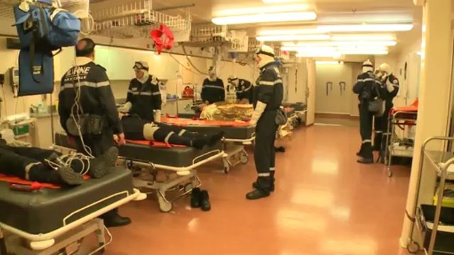 Le CV Polderman, commandant du BPC Mistral présente les missions de ce bâtiment de guerre