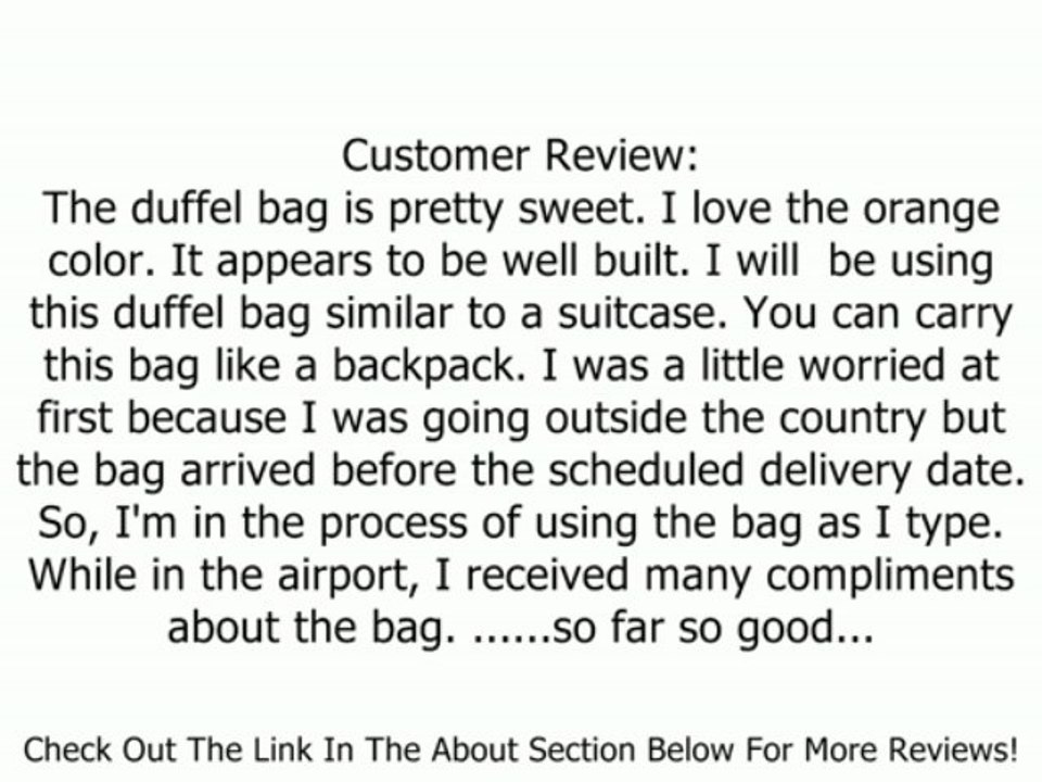 The North Face Base Camp Duffel - Large Review