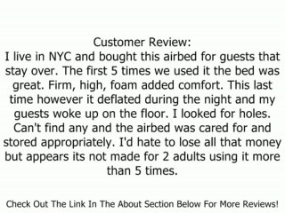 Intex Queen Foam Top Rising Comfort Raised Airbed Set Review