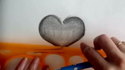 CÓMO DIBUJAR UN CORAZÓN EN 3D / HACER CORAZONES A LAPIZ