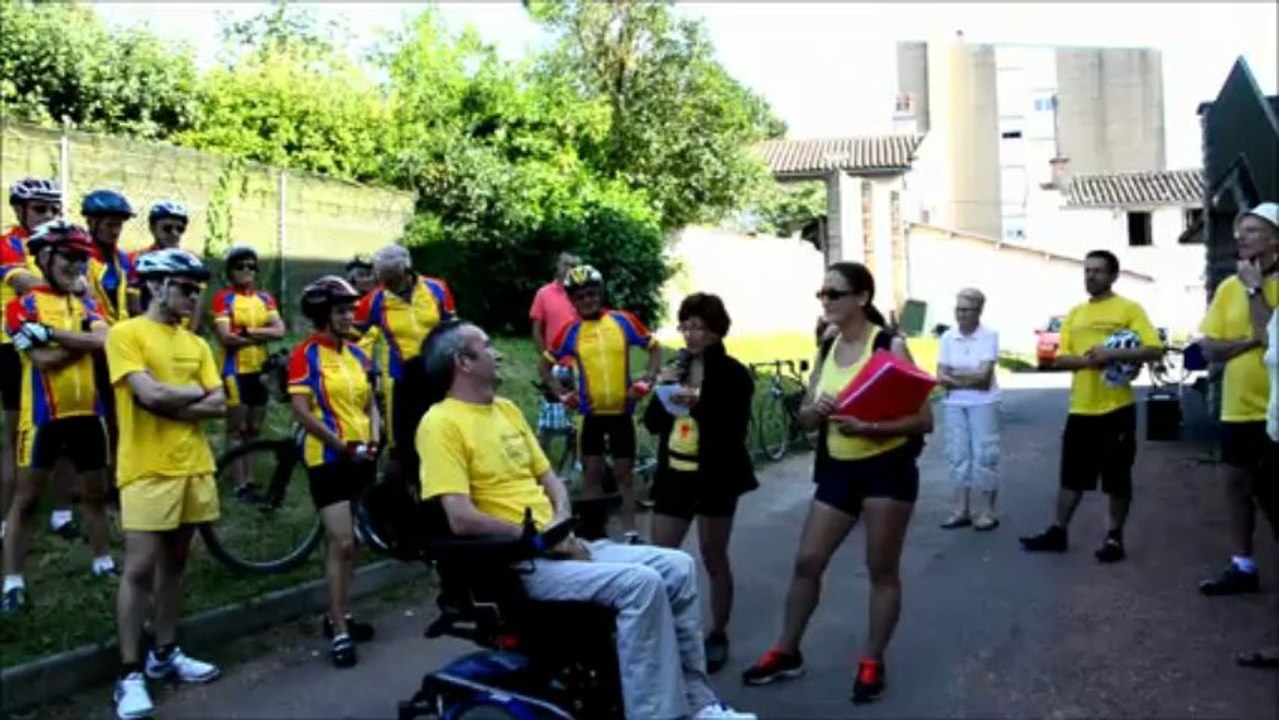 Odyssée de l'espoir à St-Bénigne. Départ de tournus. 9.07.2013.