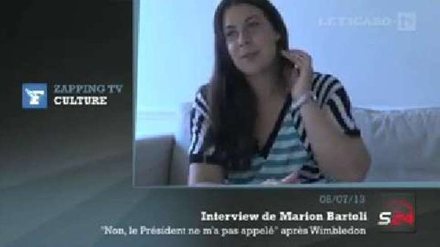 Zapping TV - Marion Bartoli : François Hollande ne m'a pas appelé