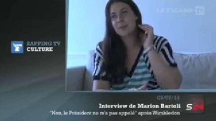 Zapping TV - Marion Bartoli : "François Hollande ne m'a pas appelé"