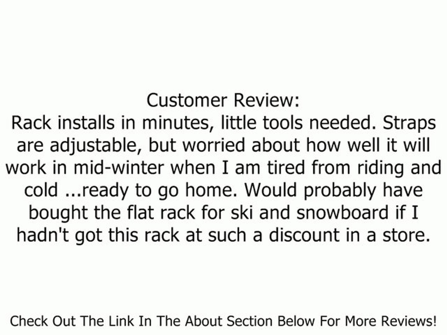 Thule 575 Snowboard Carrier Rooftop Rack Review video Dailymotion