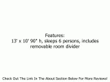 Texsport Boulder Creek 6 Person Vestibule Tent (Red/Tan, 13-Feet X 10-Feet X 90-Inch) Review