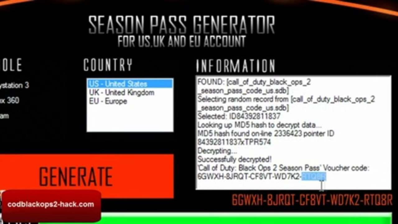 Black Ops 2 Free Season Pass Generator _PS3_Xbox360_PC