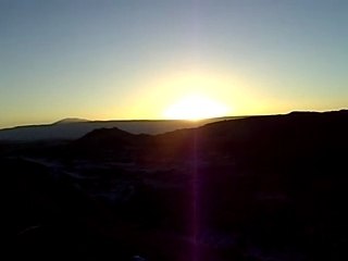 Coucher du soleil, vallée de la lune