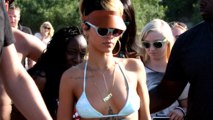 Rihanna on a Polish beach in a Skimpy Bikini
