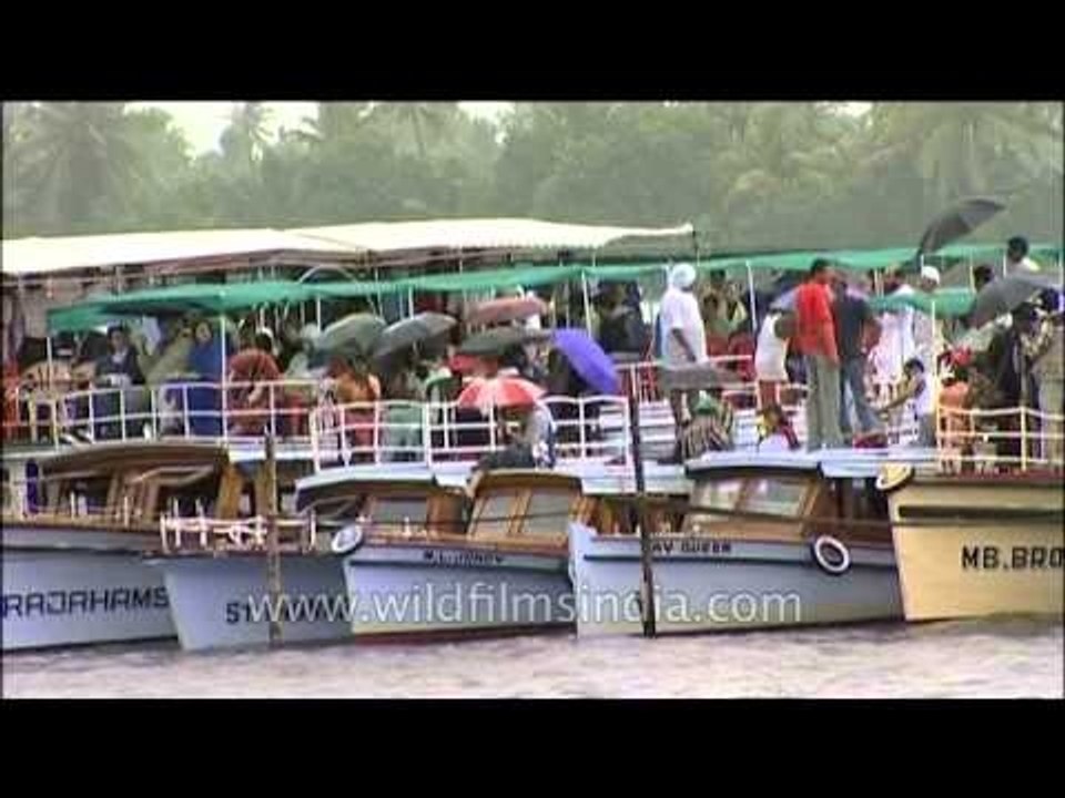 At Nehru Trophy Boat Race on the Punnamda Lake, near Alappuzha
