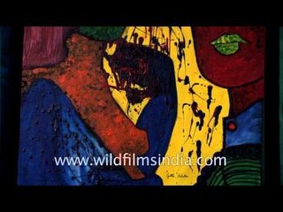 Art painting inside Delhi museum