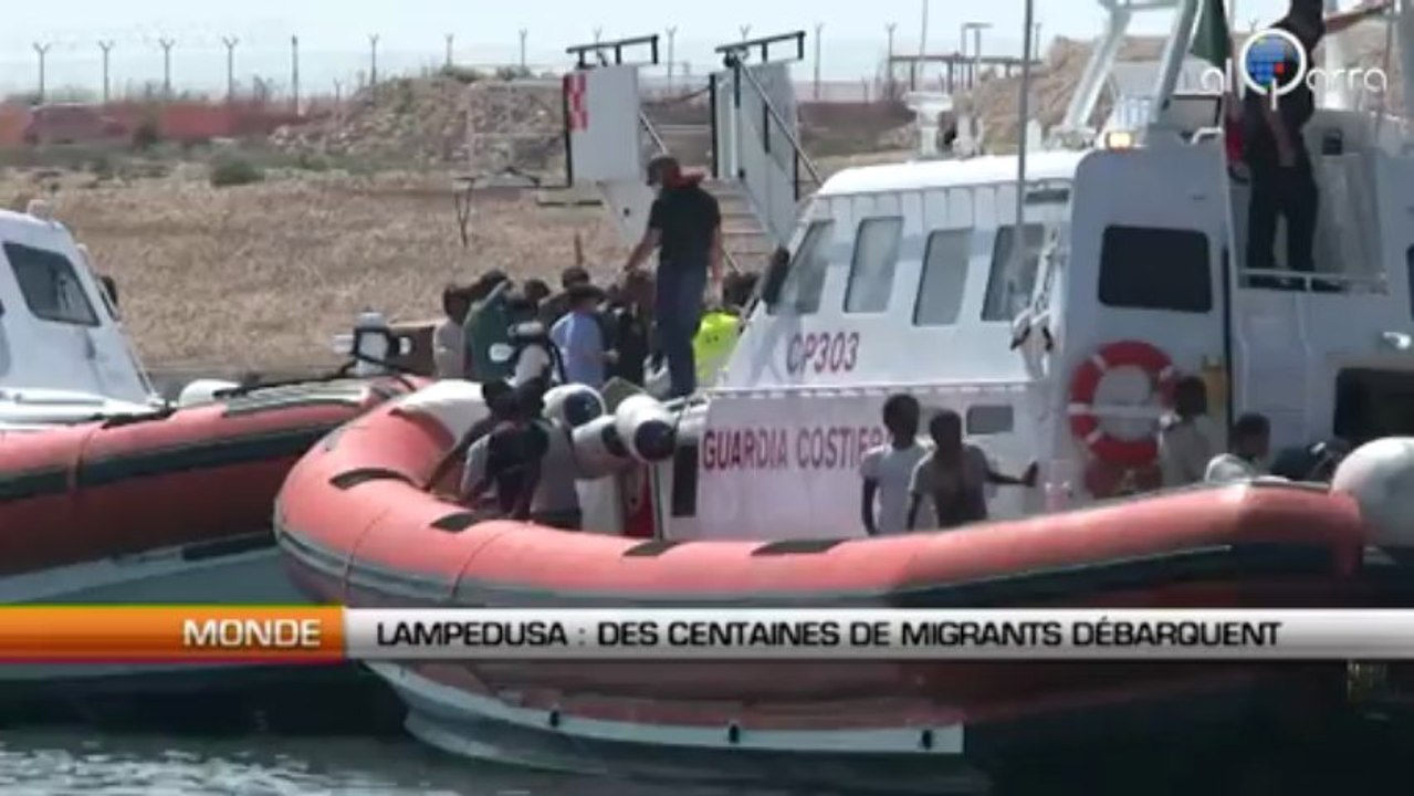 Lampedusa : Des centaines de migrants débarquent