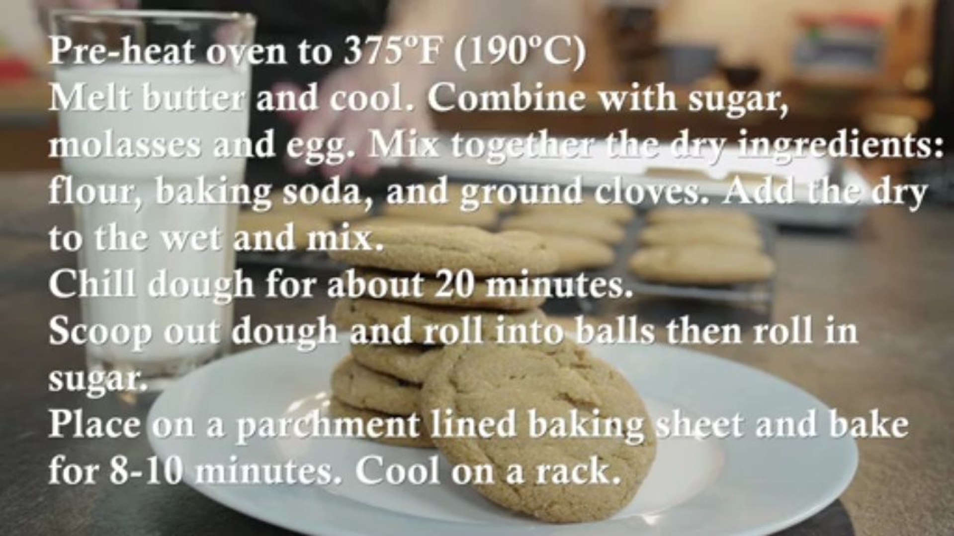 Molasses Crackle Cookies Recipe - video Dailymotion