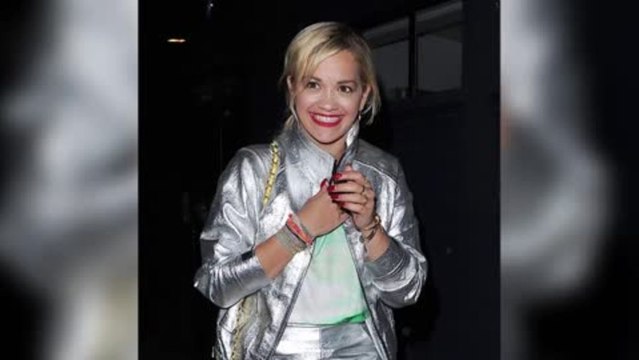 Rita Ora Shines Bright in Silver For Recording Session