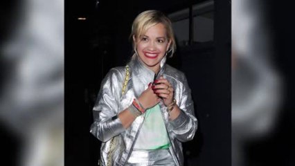 Rita Ora Shines Bright in Silver For Recording Session