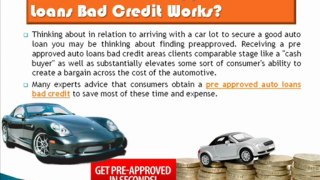 Pre Approved Car Loans For Bad Credit With No Credit Check
