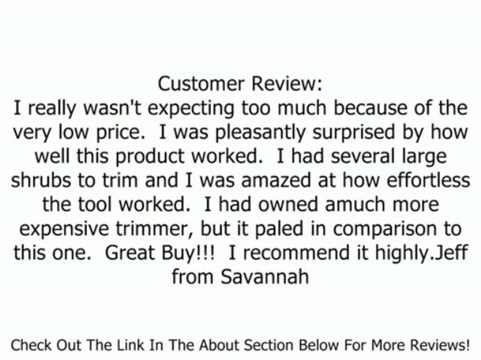 GreenWorks 22102 2.7 Amp 18" Corded Hedger Review