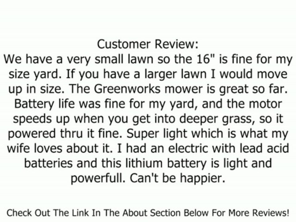 GreenWorks 25322 G-MAX 16-Inch Mower, G-MAX 40V 4 AH Li-Ion Battery and Charger Inc. Review