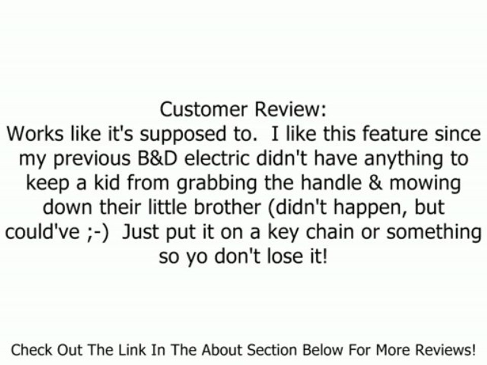 Black and Decker Replacement Key for 24 Volt and 36 Volt Lawn Mowers Review