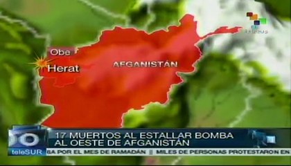 Atentado con bomba en Afganistán deja 17 muertos