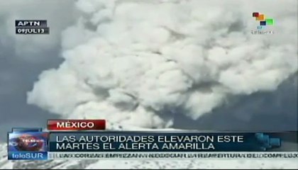 Intensa actividad del volcán Popocatépetl en México