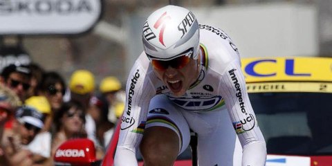 Tour de France : Tony Martin gagne le contre-la-montre au Mont-Saint-Michel.