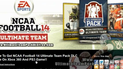 NCAA Football 14 Ultimate Team Pack DLC Free on Xbox 360 And PS3
