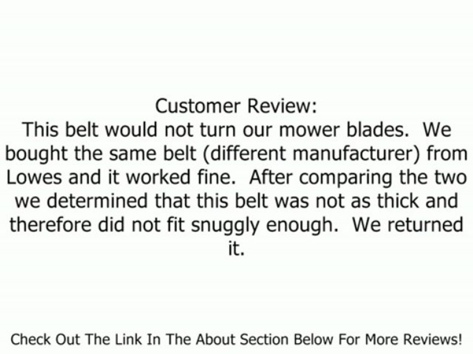 Made To FSP Specifications For MTD Belt 754-0497, 954-0497. Wrapped Aramid Cord, Clutching Cover Review